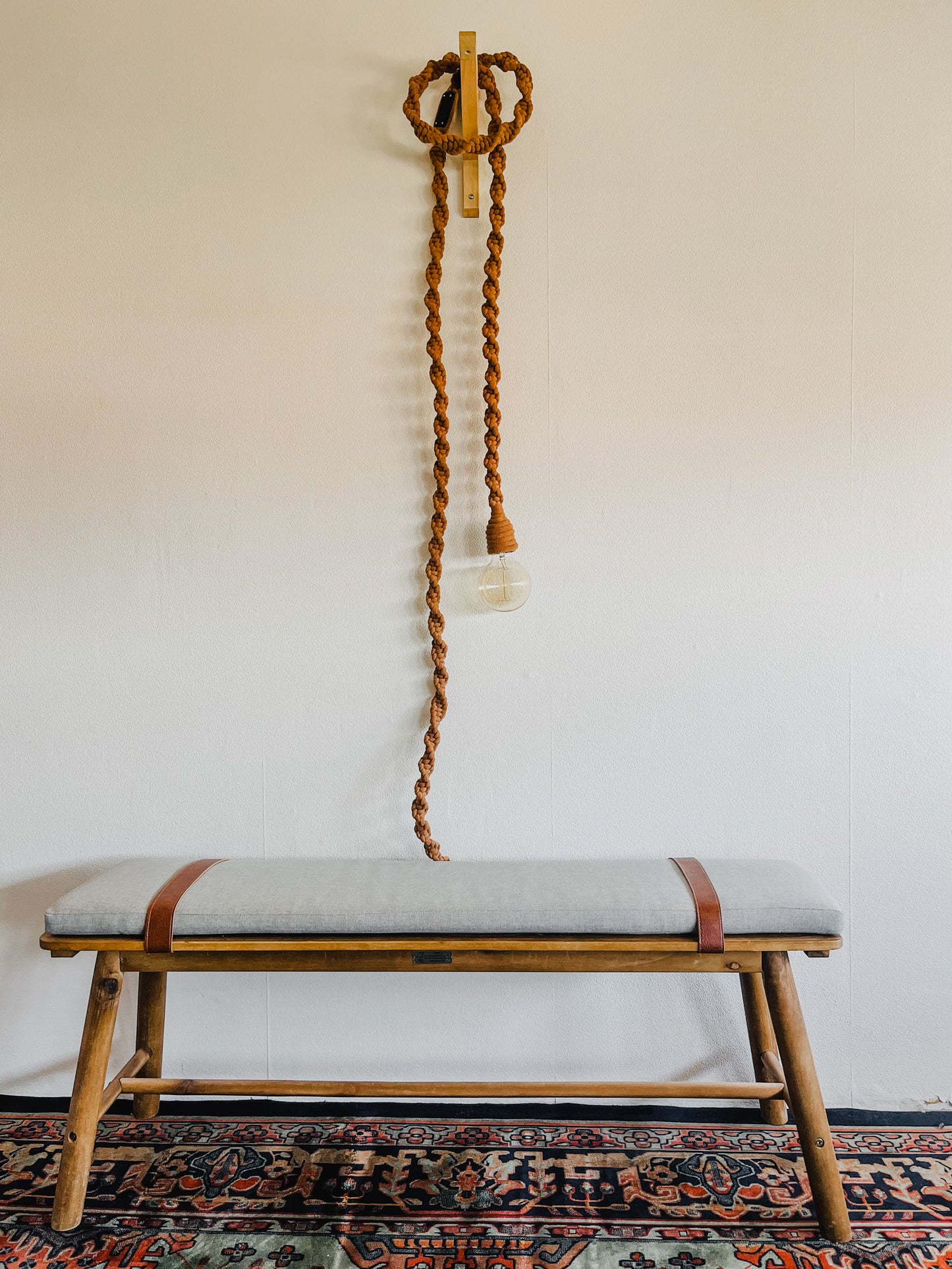 SWEET CARAMEL macrame rope light